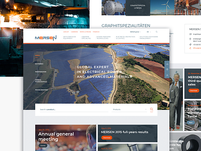 Mersen Group - Corporate portal corporate ui ux