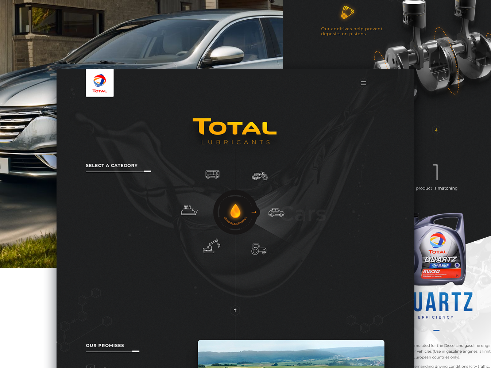 Total Lubricants Landing parallax by Benjamin Castex on Dribbble