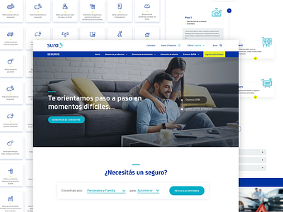 SURA Seguros Argentina - Website icons insurance responsive ui ux website