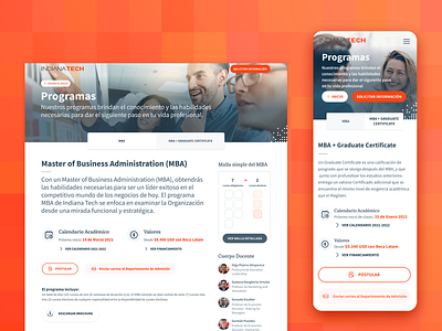 Lampro - Program landing page education responsive ui ux