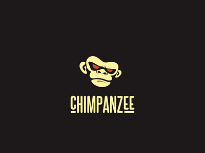 Chimpanzee. black character chimpanzee design designs flat graphic great icon illustration logo modern monkey simple t shirt vector