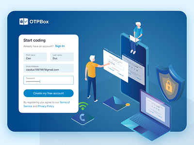 Register to OTPBox