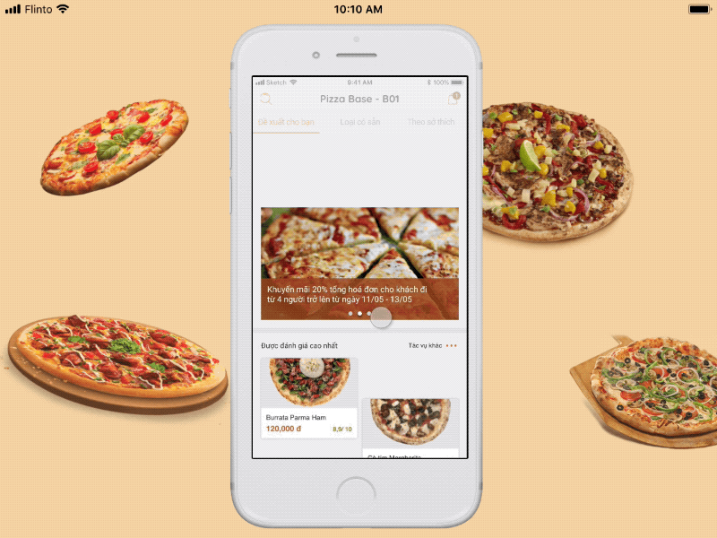 The app puts pizza right at the dinner table