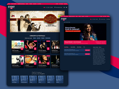 Event website UI Design