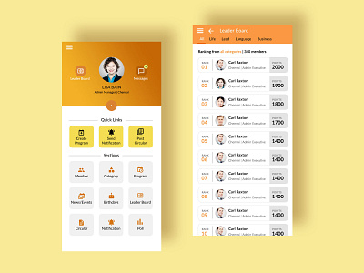 Mobile app UI UX design