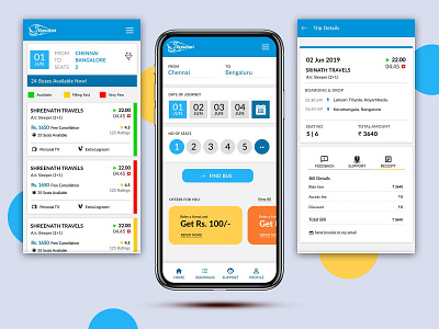 Travel booking mobile app design
