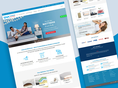 eCommerce web design for Mattress dealer ui design web design