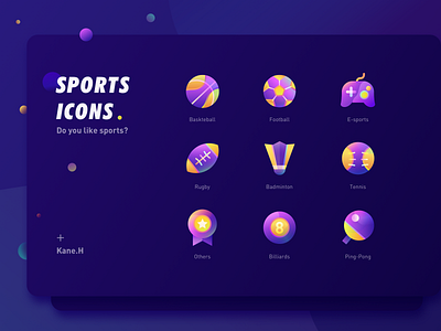 Sports Icons app badminton basketball billiards e sports football icon others ping pong rugby sports tennis ui