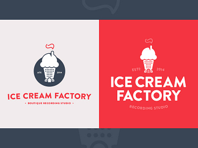 Ice Cream! Take 3 austin ice cream logo mark recording studio