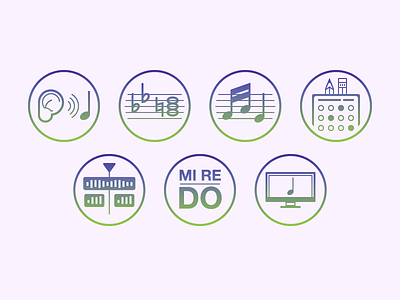 Music Icons composer composition icon illustration logic music notation sing solfege sound vector