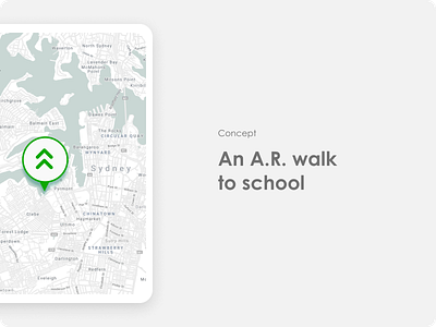Concept: An A.R. walk to school app augmented reality concept product design prototype ui ux uxdesign uxui walking