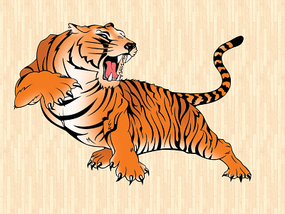 Warsaw Tigers Logo basketball growl gym gymnasium mascot orange school sports tiger