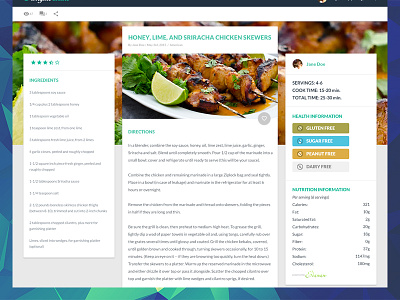 Recipe Page food material mobile first recipe