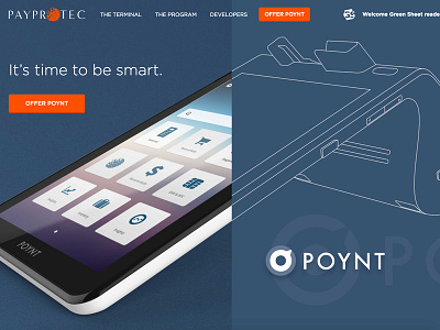 Poynt blue payprotec poynt smart terminal wireframe
