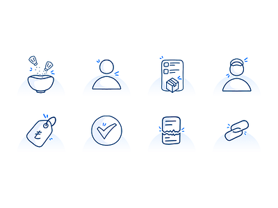 Hand Drawing Icons for Dashboard blue icon dashboard icon hand draw icon hand drawn icon icon set link icon orders icon success icon user icon