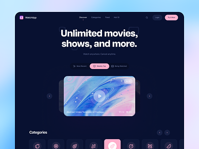 Landing Page: WatchApp