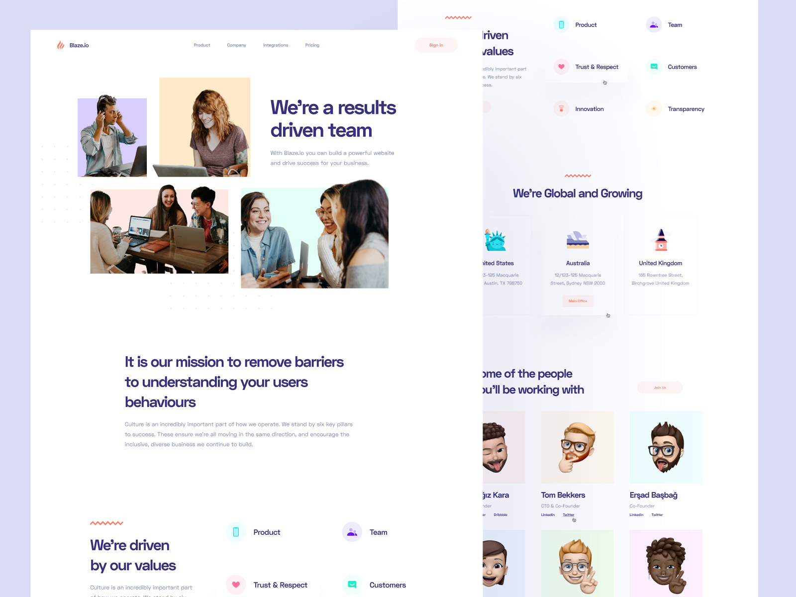 SaaS: Company Page by Oğuz Yağız Kara on Dribbble