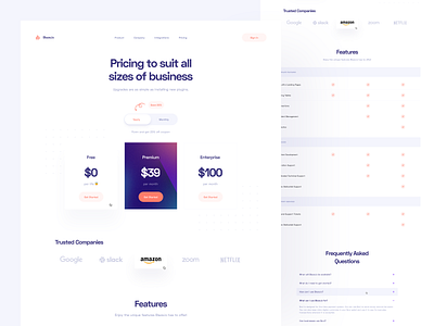 SaaS: Pricing colorful compang landing landing page landing page design pricing pricing page pricing plan pricing table saas saas app saas landing page saas website