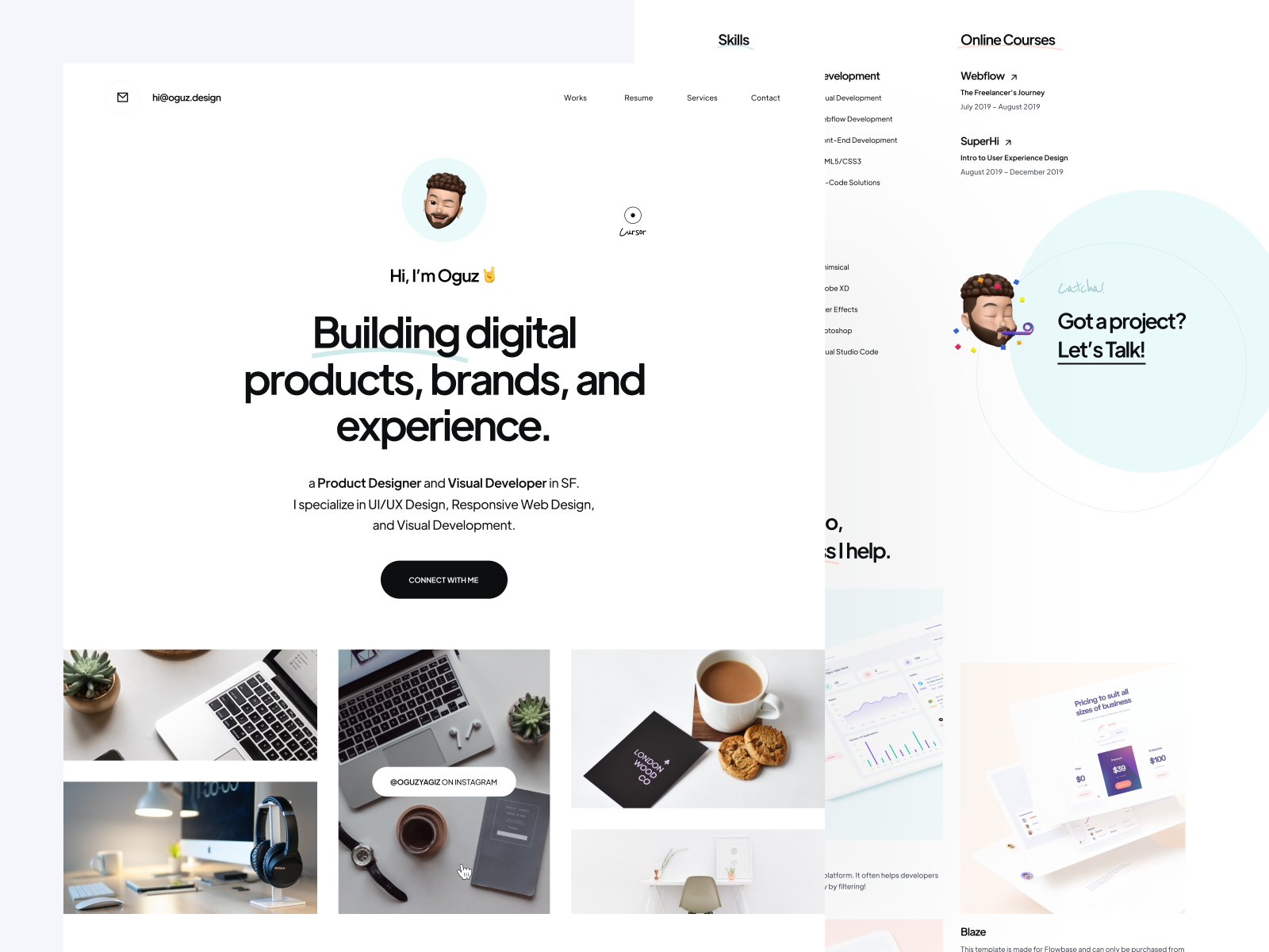 Portfolio Landing Page Dark Mode By O uz Ya z Kara For Flowbase On portfolio-landing-page-dark-mode-by-o-uz-ya-z-kara-for-flowbase-on