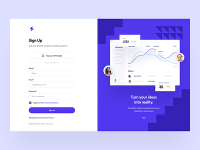 Dashboard: Login & Sign Up by Oğuz Yağız Kara on Dribbble