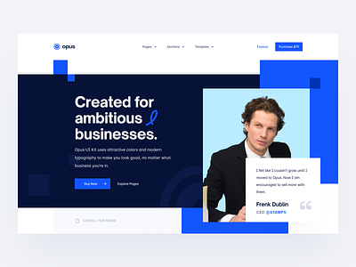 Landing Page: Opus UI Kit for Webflow business business landing page design landing landing page landing page design landing page ui landing page ui kit ui ui kit webflow webflow kit webflow landing page webflow ui kit