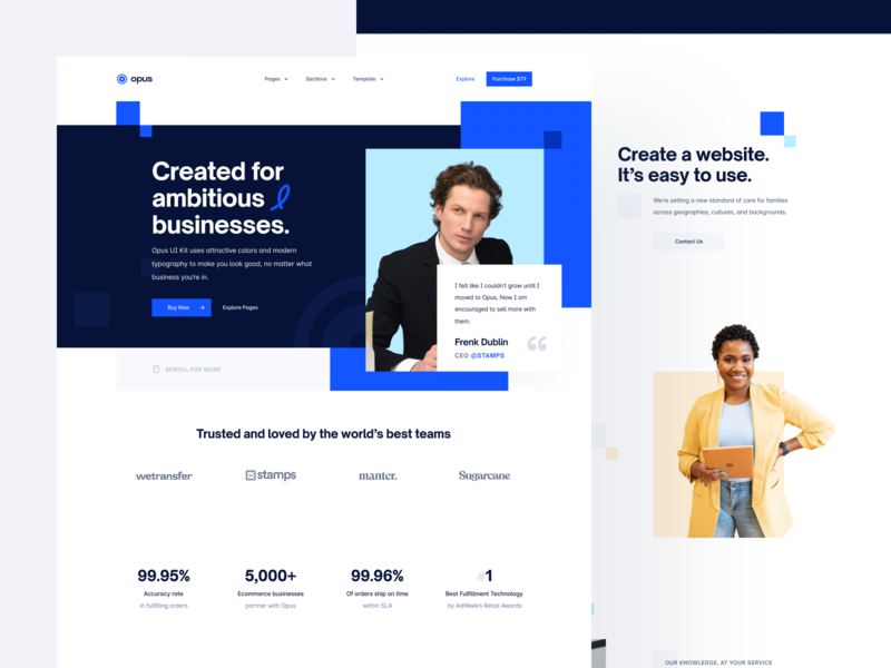 Landing Page: Opus UI Kit for Webflow business business landing page design landing landing business landing page landing page design landing page ui opus saas ui webflow webflow landing page