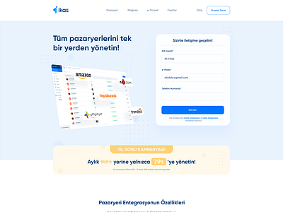 ikas Marketplace Landing Page UI by Oğuz Yağız Kara on Dribbble