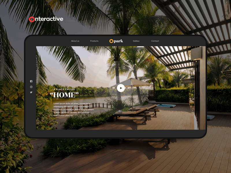 Opark - Luxury resort website