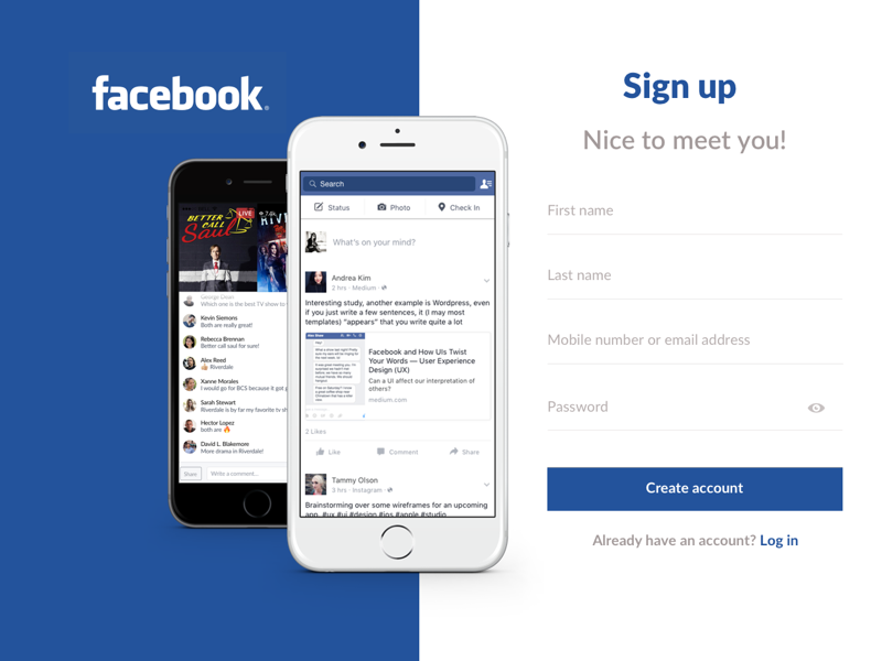 Facebook Redesign Sign Up Page #dailyui By Thomas Debelder On Dribbble