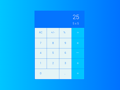 Calculator #dailyui app blue branding calculator clean dailyui design minimal sketch ui ux web design