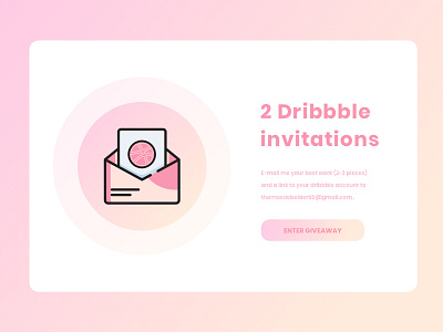 2 Dribbble invitations