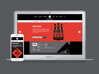 Isle of Skye Brewing Co ale beer craft beer layout responsive scotland shop skye brewery store website