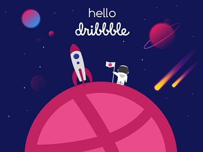 Hello Dribbble branding design dribbble hello icon illustration logo vector