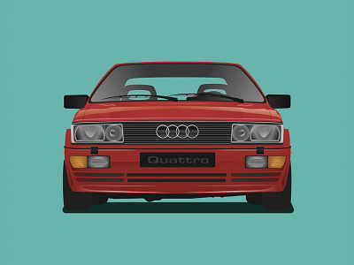 Audi Quattro 80s audi car illustration quattro vintage