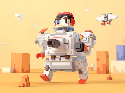 【C4D】Robot World c4d design robot