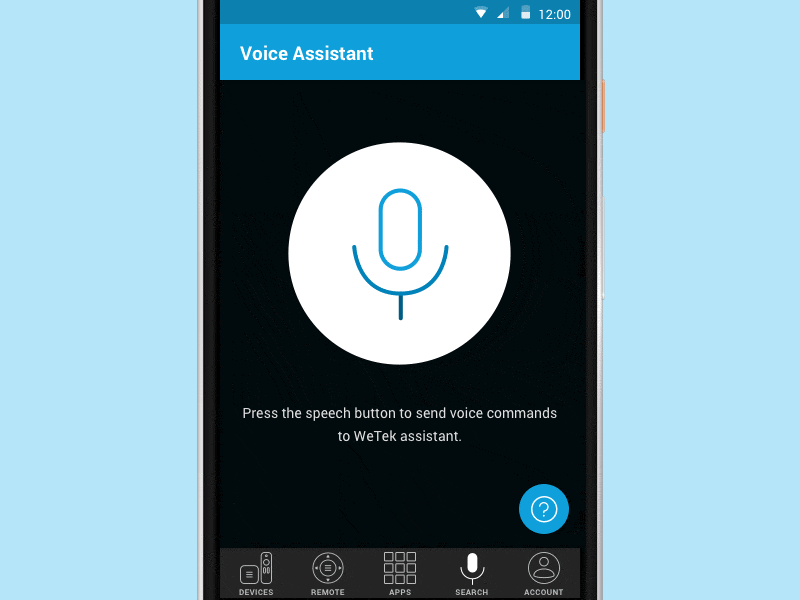 Wetek App - Voice Search app tv voice command voice search