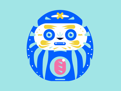 Daruma daruma illustration japan vector