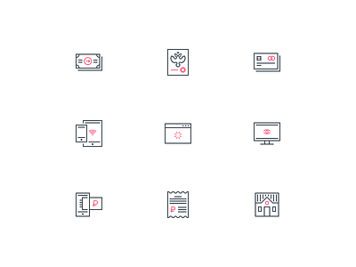 Set of icons for Rosbank