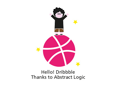 Hello! Dribbble dribbble hello me minimal shot