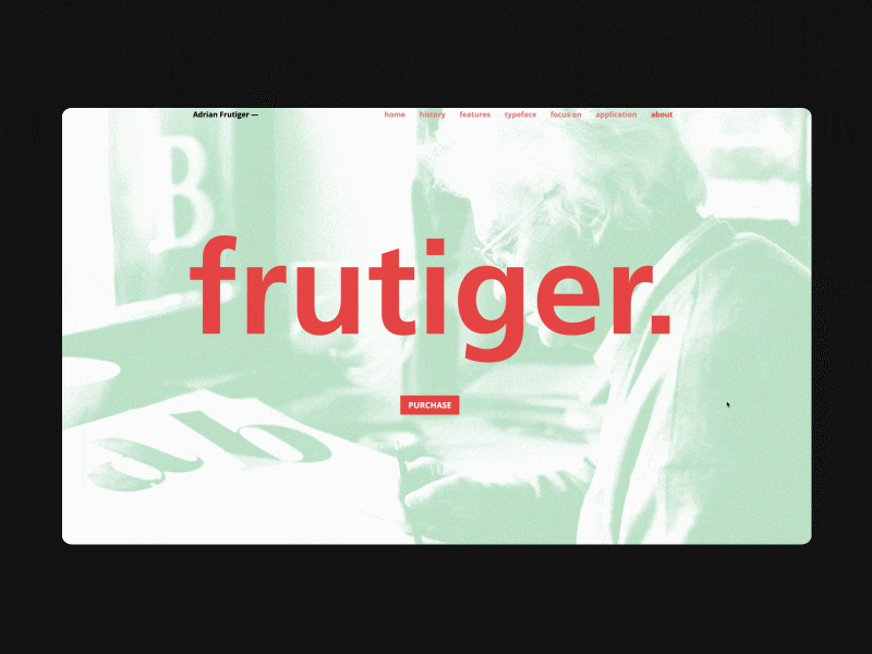 Landing Page - Frutiger