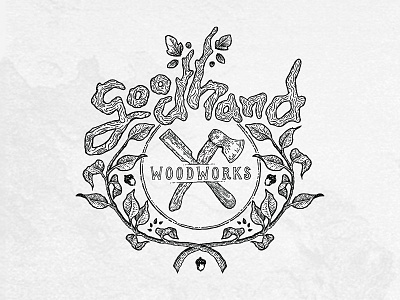 goodhand shirt idea 2 acorn black drawn goodhand illustration leaf shirt sketch tools white wood woodwork