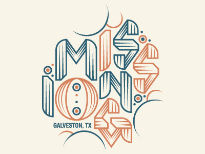 Mission G design galveston mission shirt type typography