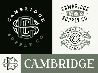 Cambridge Logo Options branding cambridge hand drawn illustration logo sketch