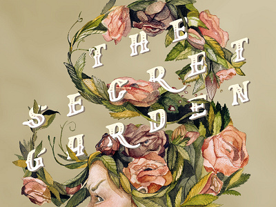 The Secret Garden Collaboration illustration painting type typography watercolor