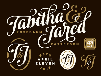 Tabitha & Jared Invitation branding hand drawn icon illustration invitation lettering type typography wedding