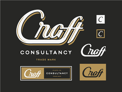 Craft Consultancy Branding branding drawing hand drawn illustration logo script typography