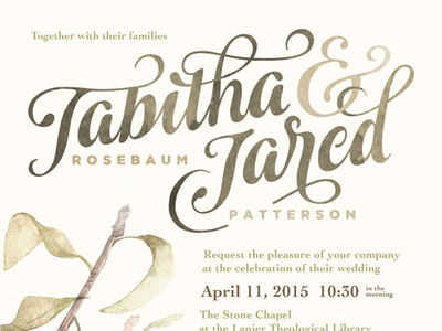 Tabitha & Jared Invitation Design