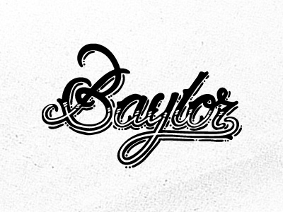 Baylor type baylor black drawn hand illustration lettering logo sketch texture type white word