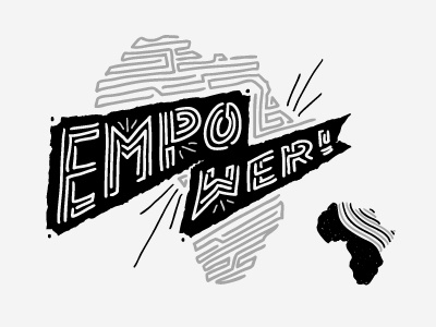 Empower Africa africa black empower hand drawn illustration stripes white
