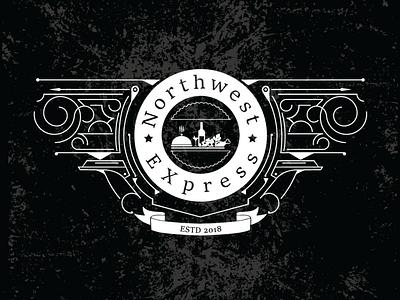 Northwest Express Black branding consultant designers flat graphic icon illustration infographics lettering logo restaurant typography ui ux webdesign